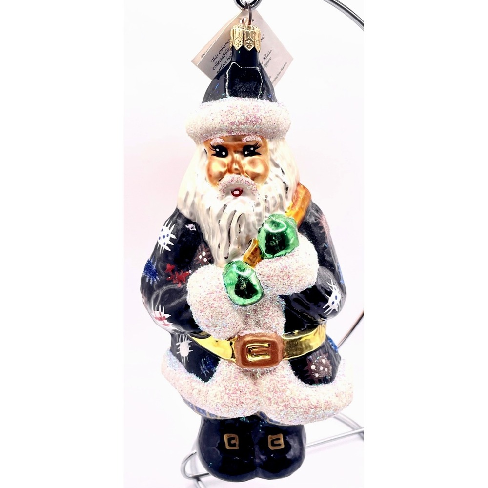 Christopher Radko Oxford Santa Blown Glass Ornament Christmas